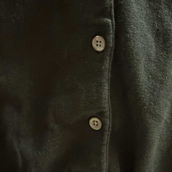 Lands’ end canvas Black button up cardigan sweater- size small - Picture 2 of 5